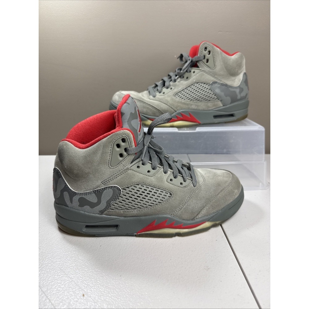 Nike Air Jordan 5 Retro P51 Camo Gently Used Men US 8.5 EXCELLENT Clean & Ready